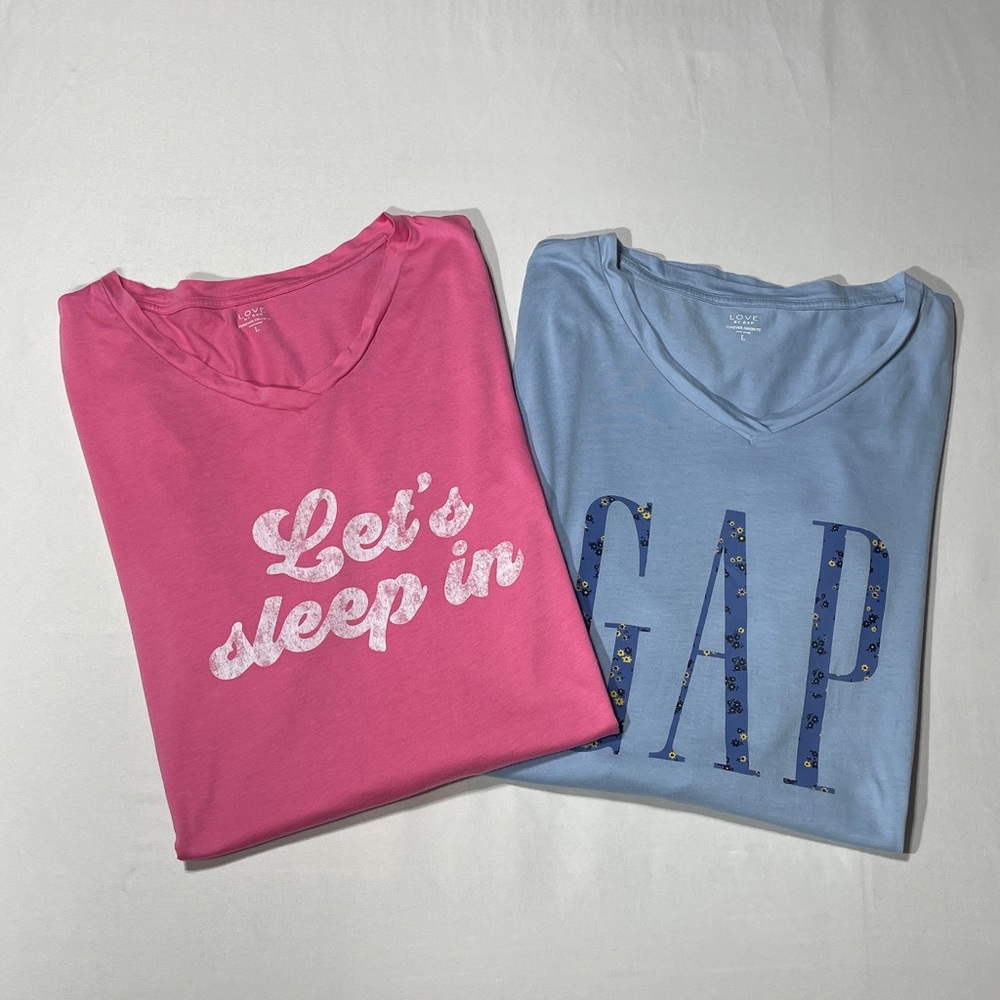 Gap Bundle of 2 Long Sleeve Sleep Shirts